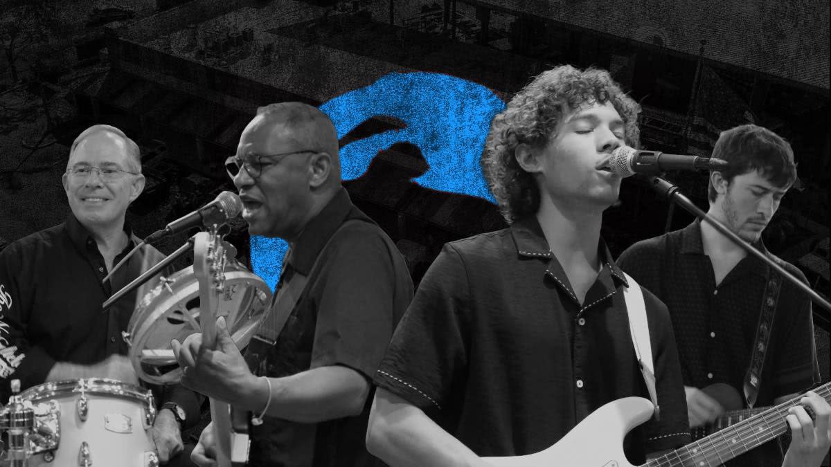 Four-piece band performing live at Fisherman's Village Key Lime and Tropical Fest